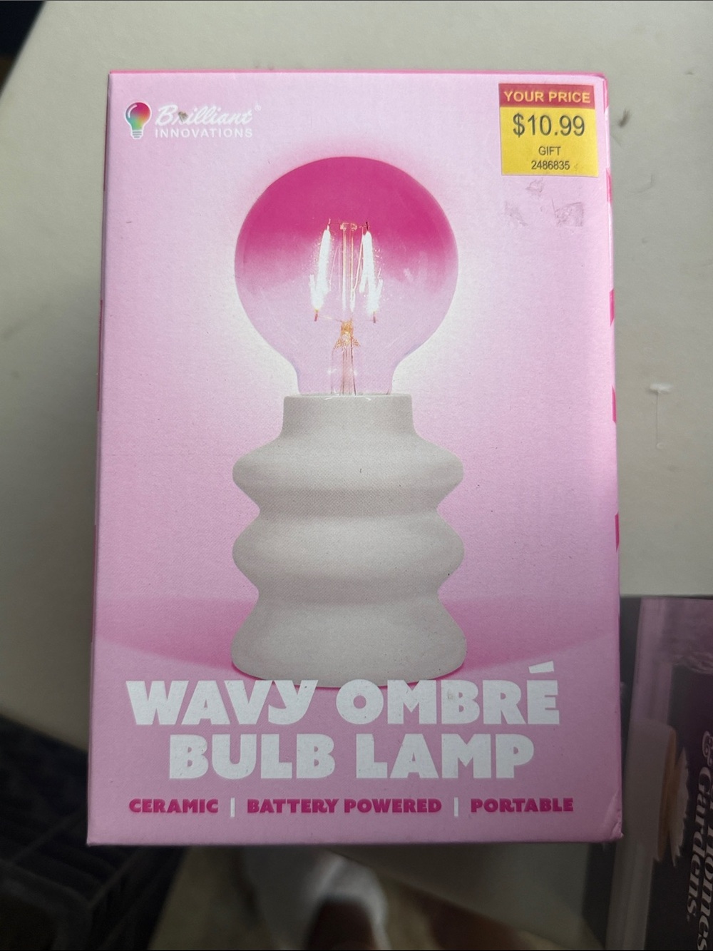 Pink Wavy Ombré Bulb Lamp